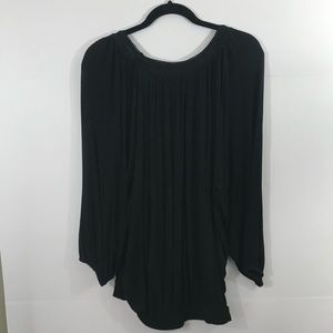 Free people black balloon sleeve top